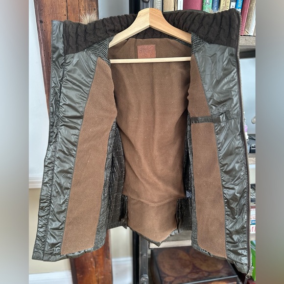 Good Rider Womens Small Ultimate Olive Green Brown Puffer Down Casual Jacket - Picture 4 of 6